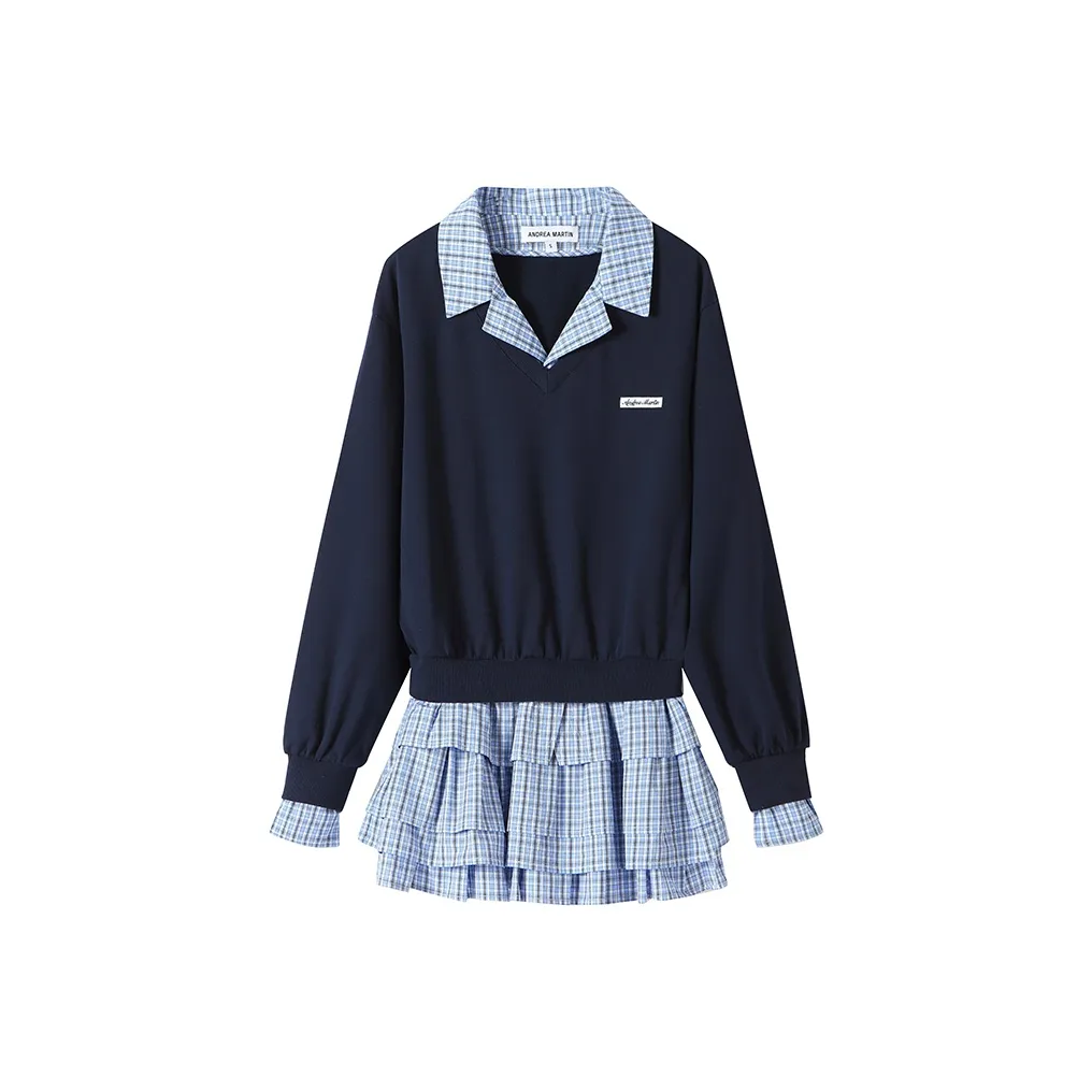 ANDREA MARTIN Длинное платье с длинными рукавами женское