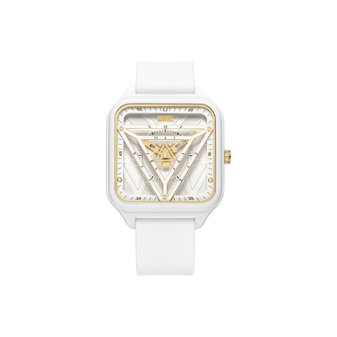 MARVEL Iron Man Series Кварцевый механизм Силиконовый ремешок Часы Унисекс Белый циферблат