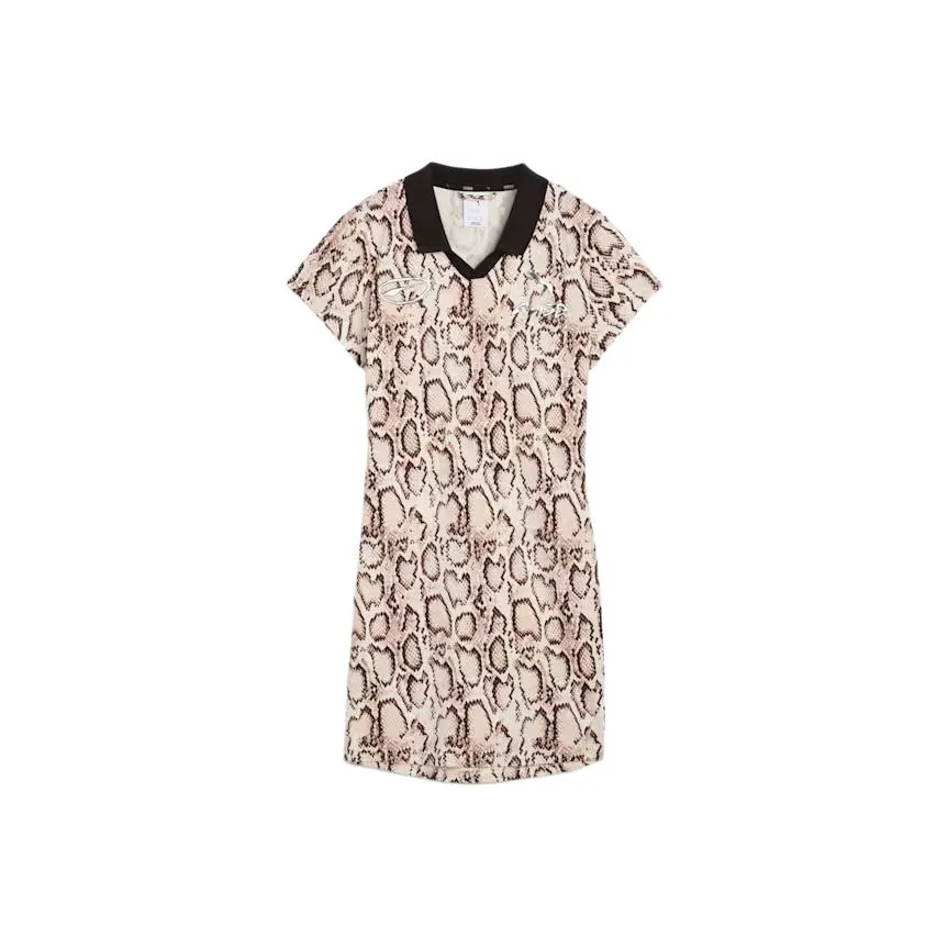 PUMA A$AP ROCKY FW25 Короткое платье с короткими рукавами женское матовое цвет сливовый