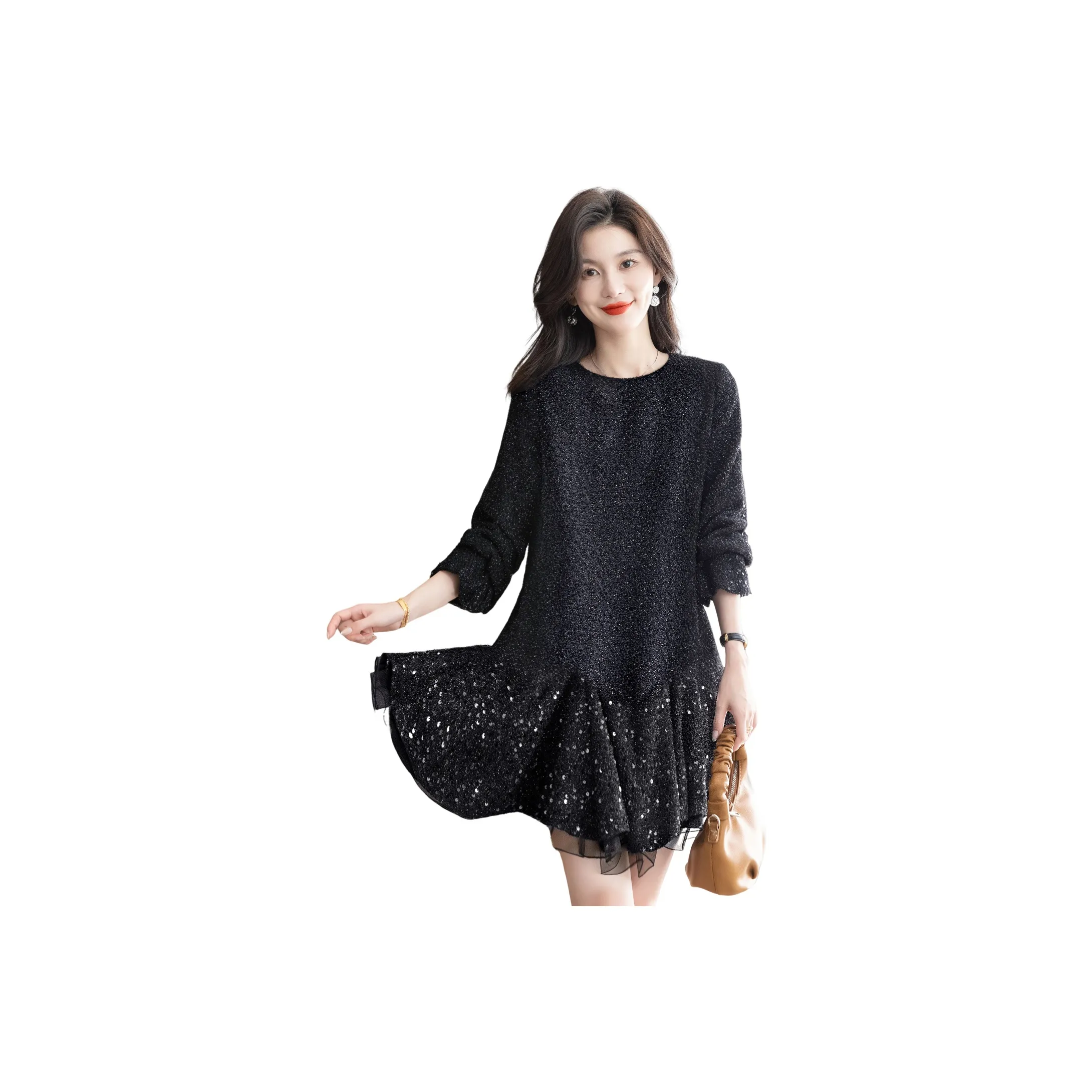 Cypress House Длинное платье с длинными рукавами женское