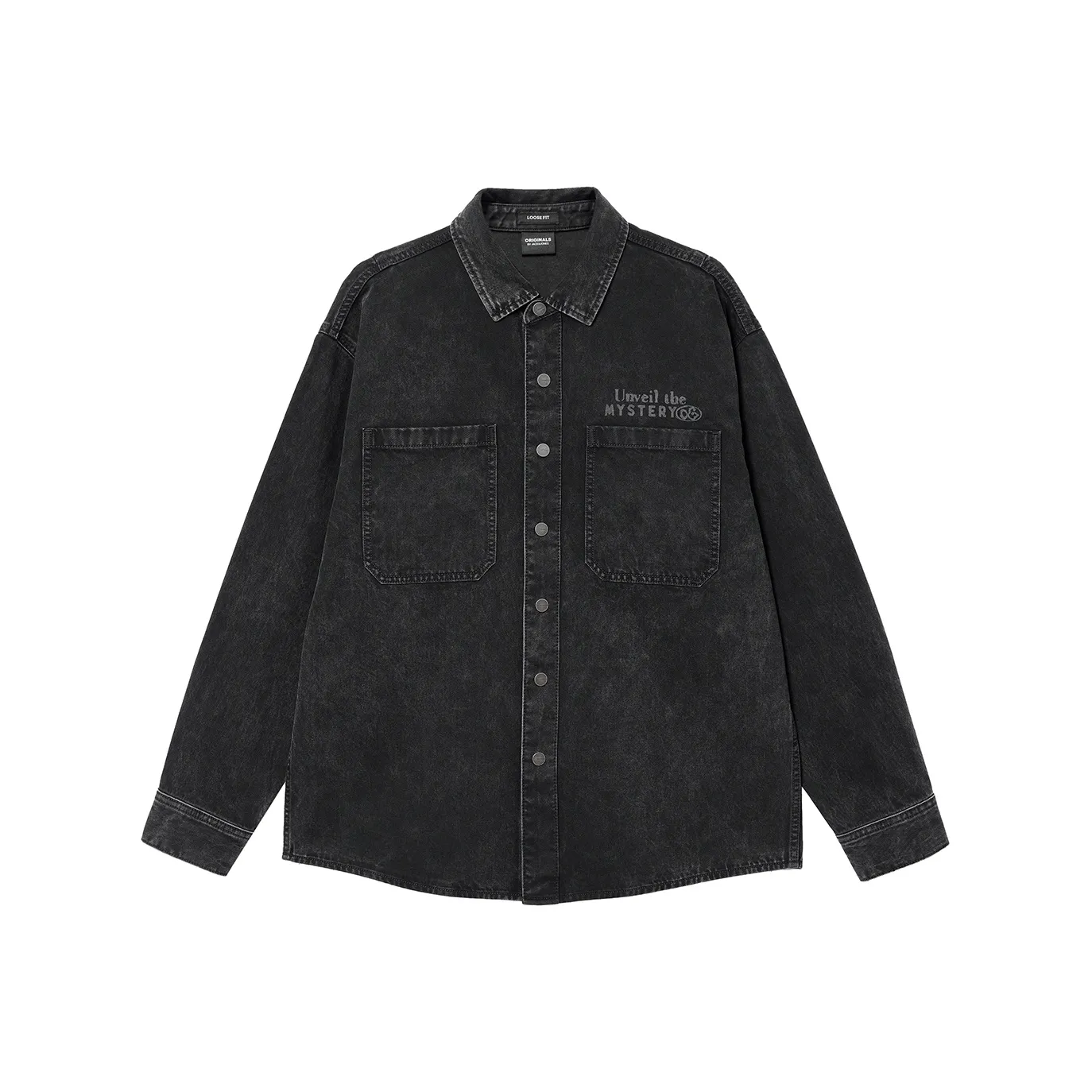 JACK JONES A16 Темно-серый деним Мужские рубашки