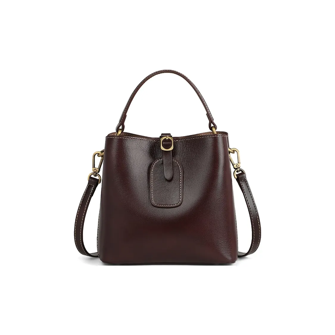 VINEY Коровья кожа Сумка Обычный Женские Винно-кофейный