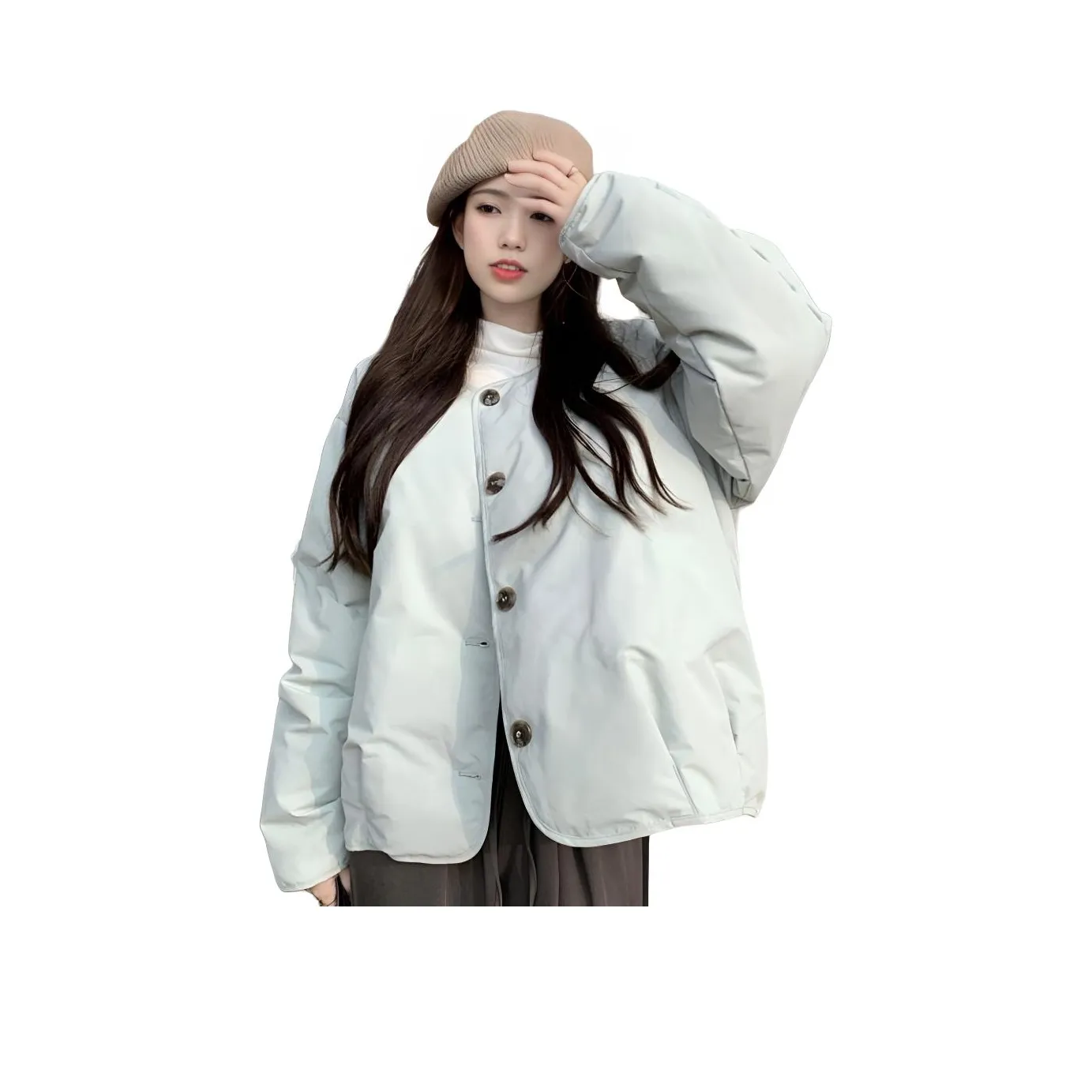 Dippanis Пыльно-голубой Женские пуховики