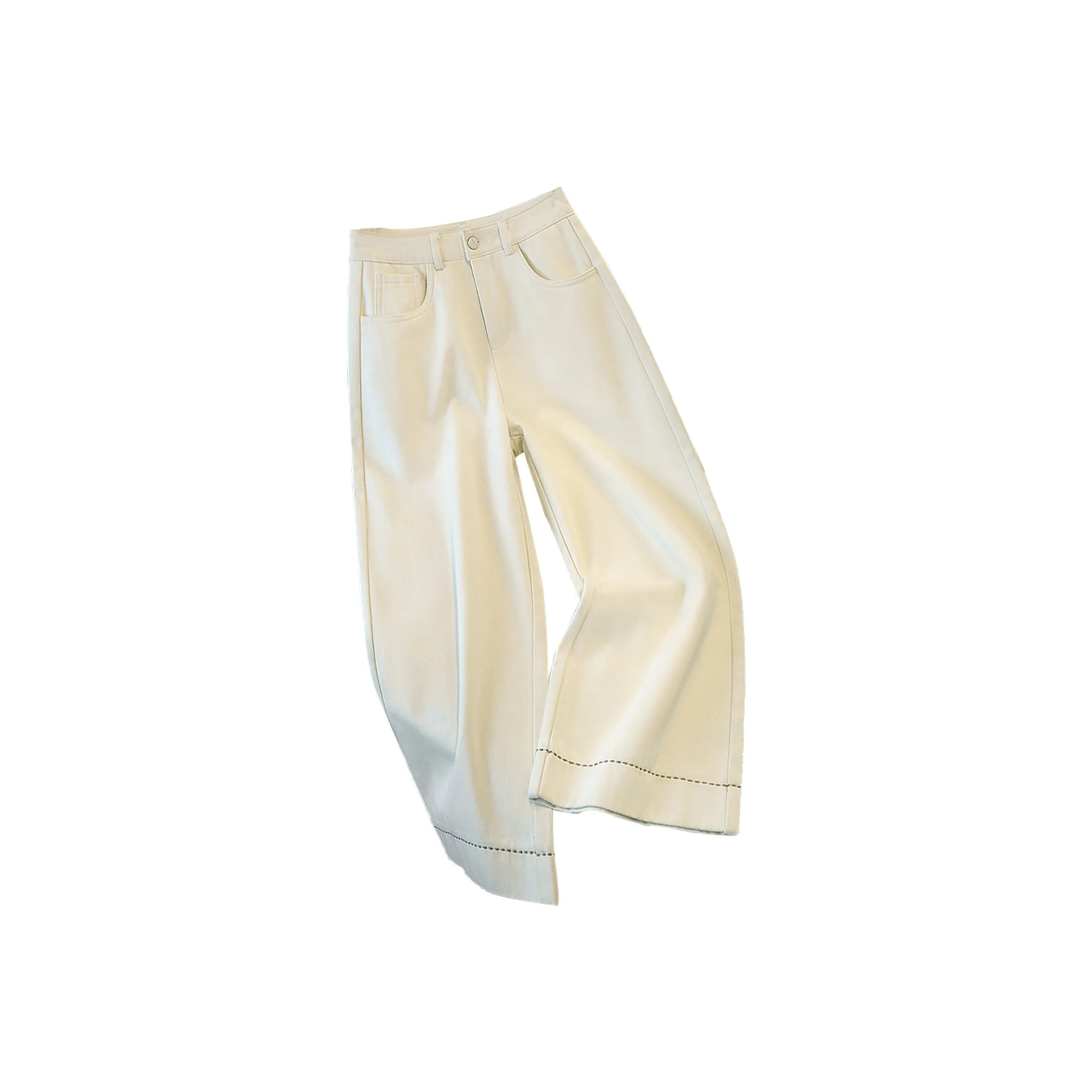 SIBAISHE Бежевые Женские Джинсы