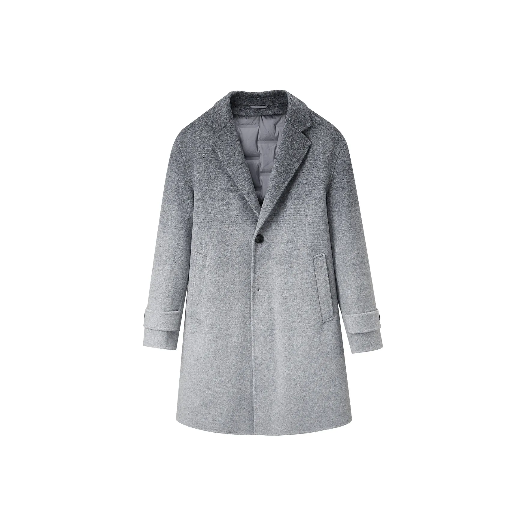 HLA Светло-серый градиентный 10 Мужское пальто