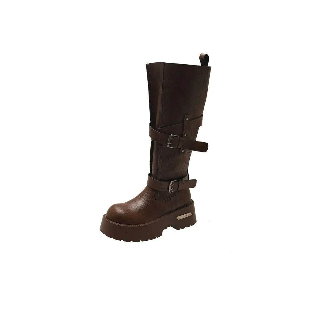 7 SEVFUN Колено Высокий Мартин Ботинок Женские