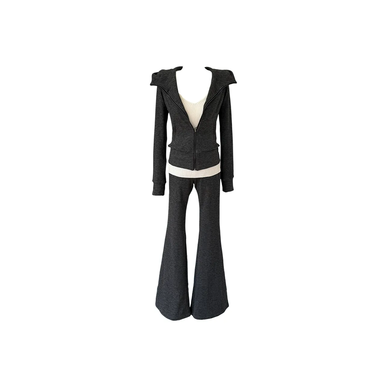 GRAYISMOON Серый Женские Повседневные Костюмы