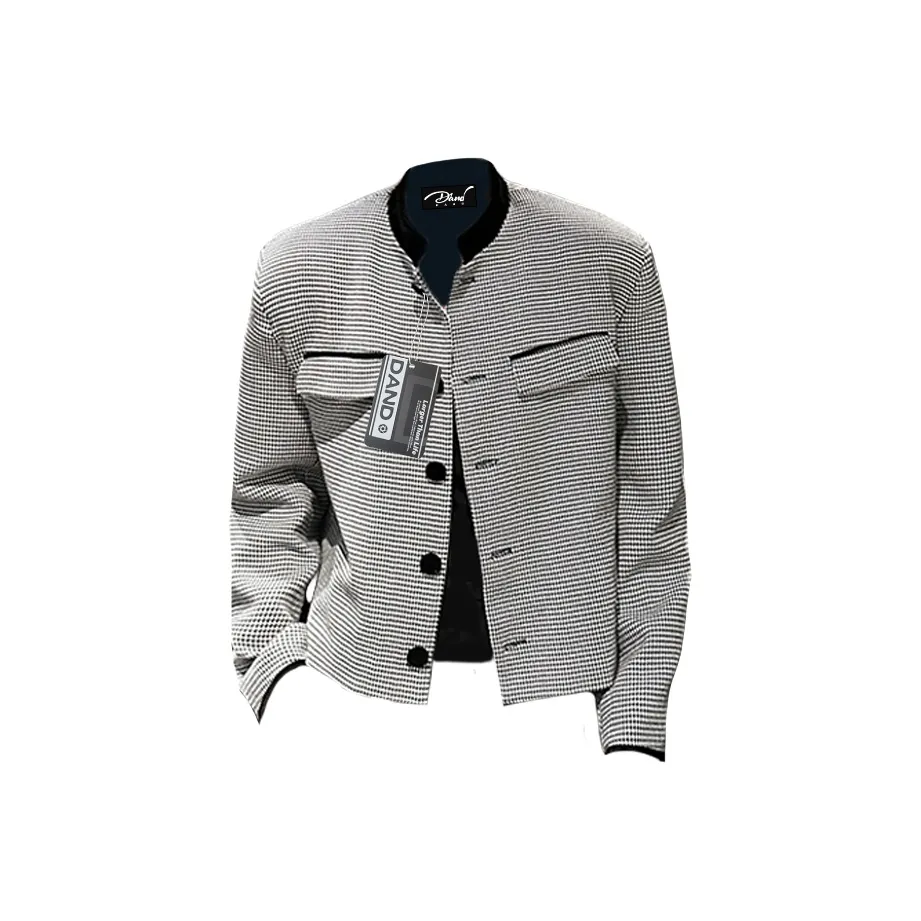 DAND Черный Белый Гусиная лапка Унисекс Куртки