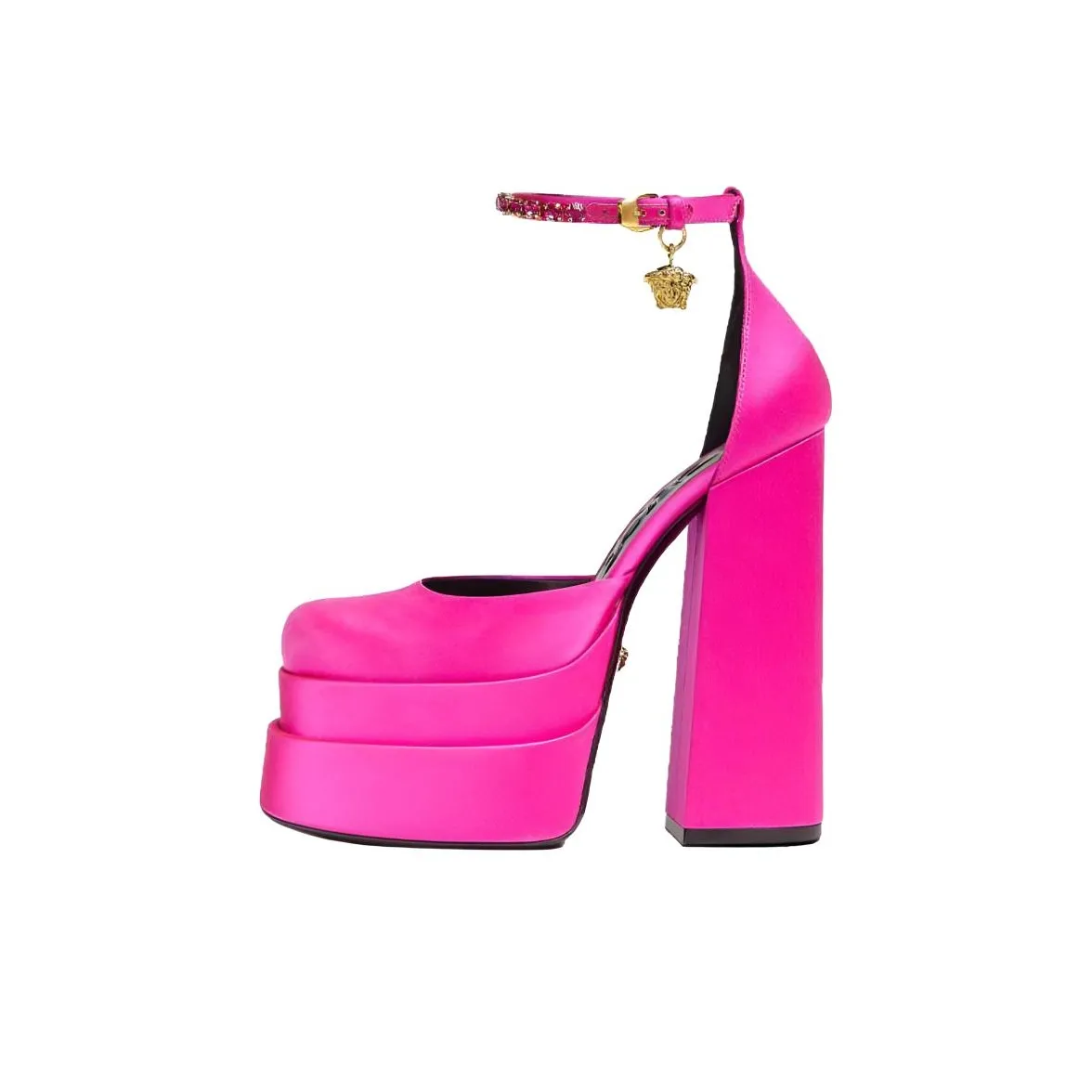 VERSACE Medusa Aevitas High Heels Women's Rose Red