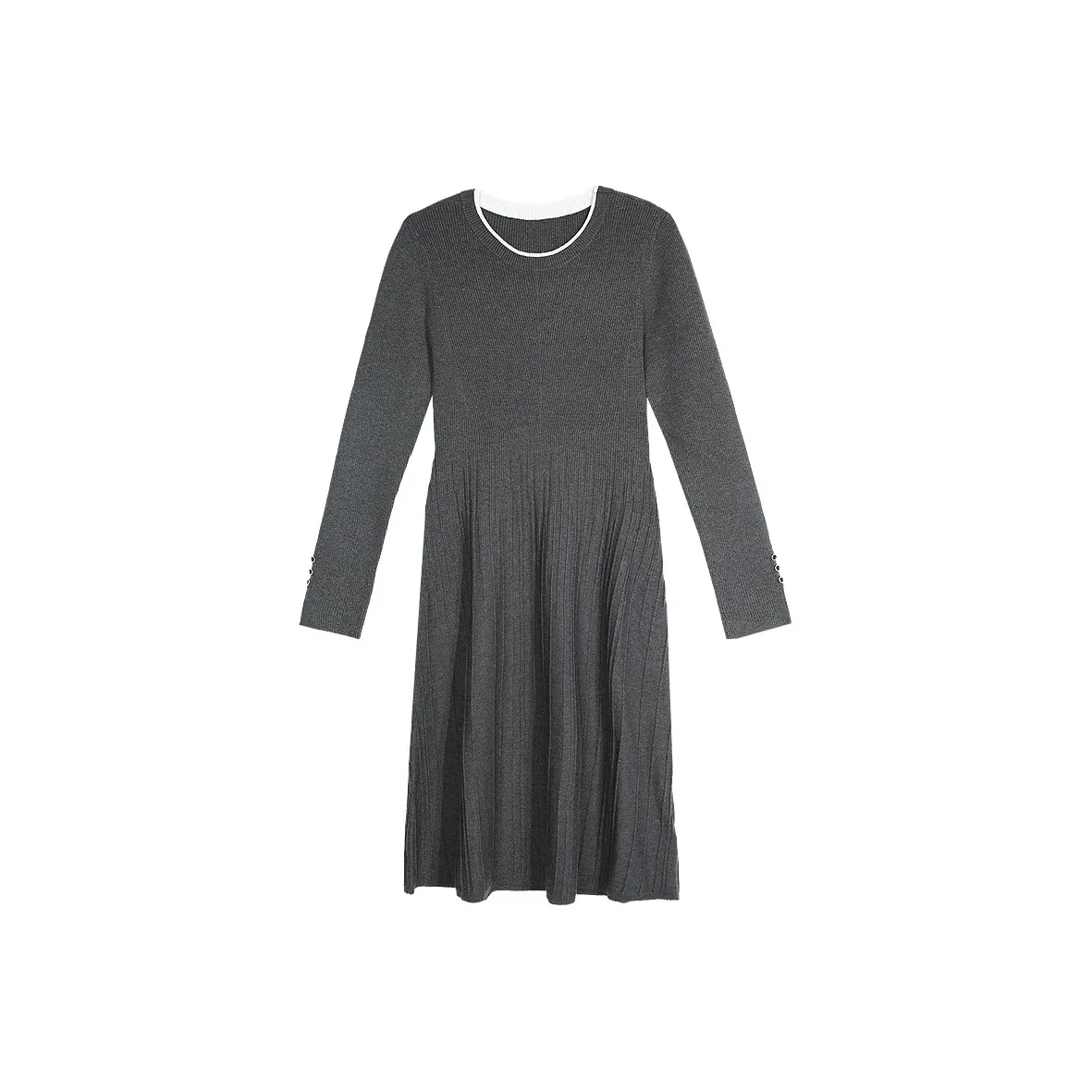 Betu BaiTu Контрастность Круглый вырез Трикотажная ткань X Силуэт Коммутирование Позиционирование стиля Высокая Обхват талии Юбка Весна-осень Женские