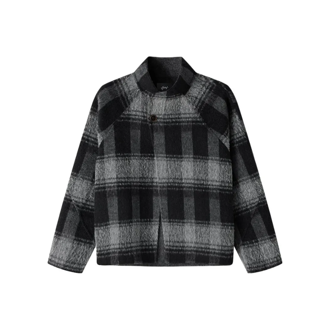 HERBEL Мужское пальто в серая клетку