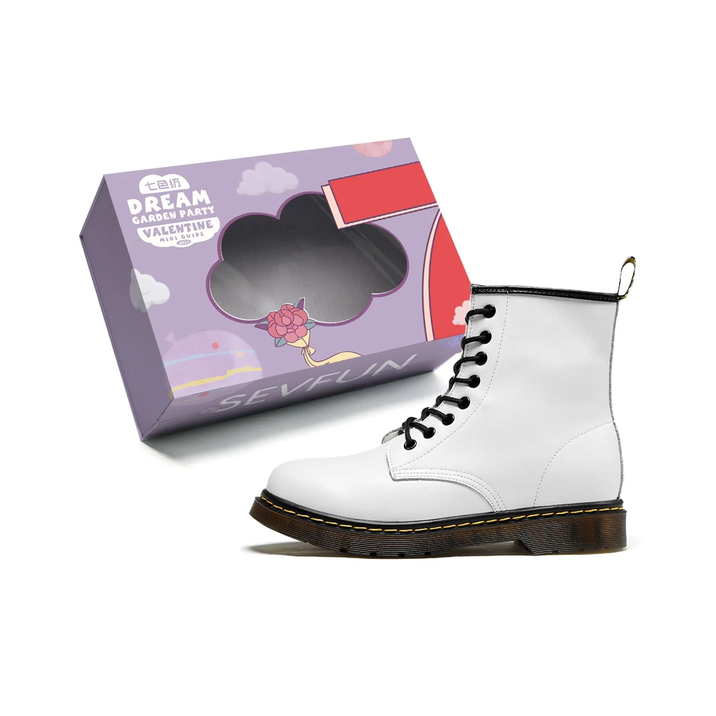 7 SEVFUN Короткий Мартин Ботинок Унисекс