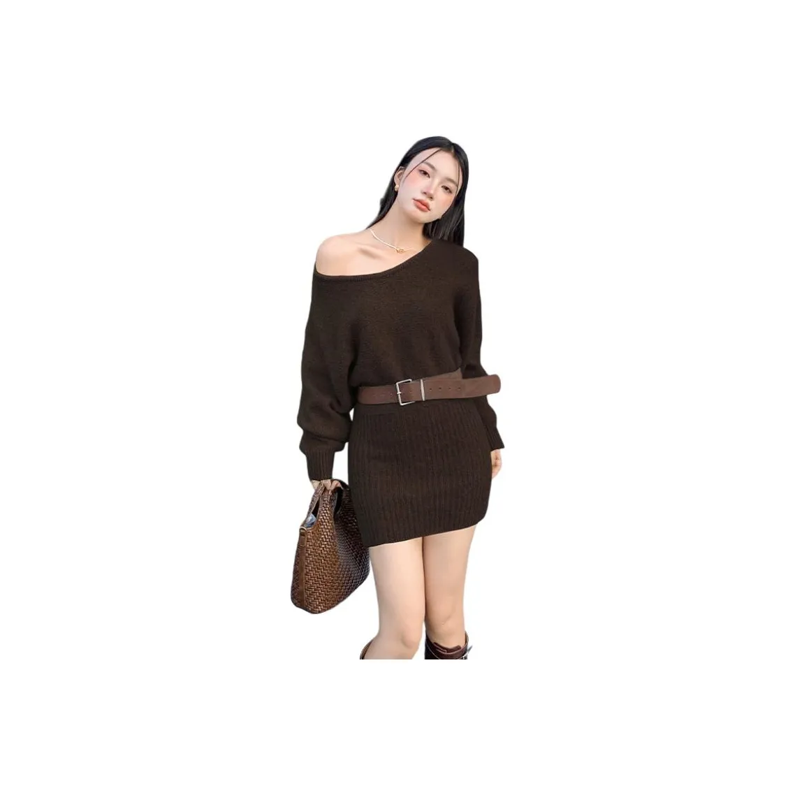 LANGQING Длинное платье с длинными рукавами женское