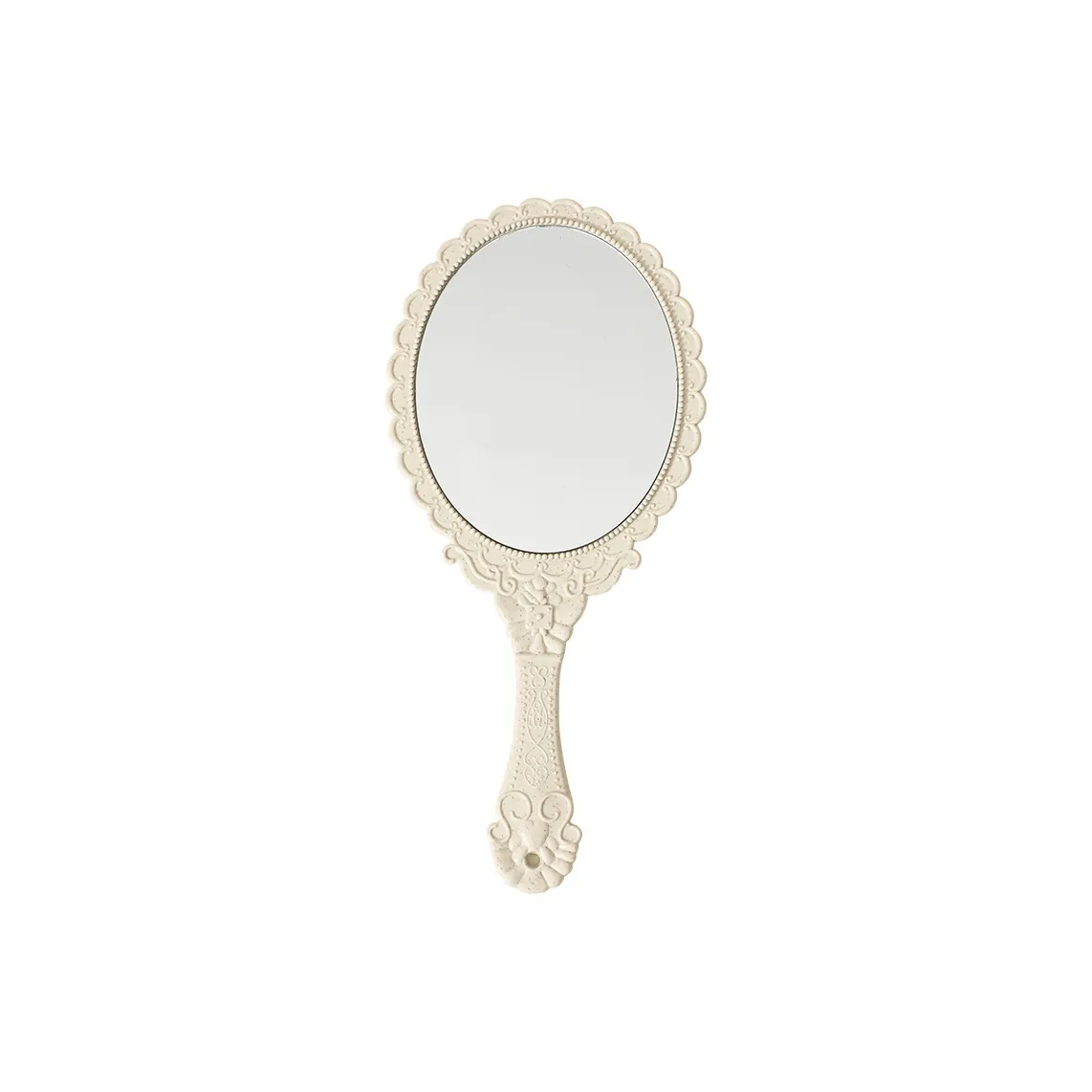 YUNNA Ручное зеркальце винтажное европейское с узором большое ручное зеркальце портативное соломенное зеркала MAKE UP ручное зеркальце