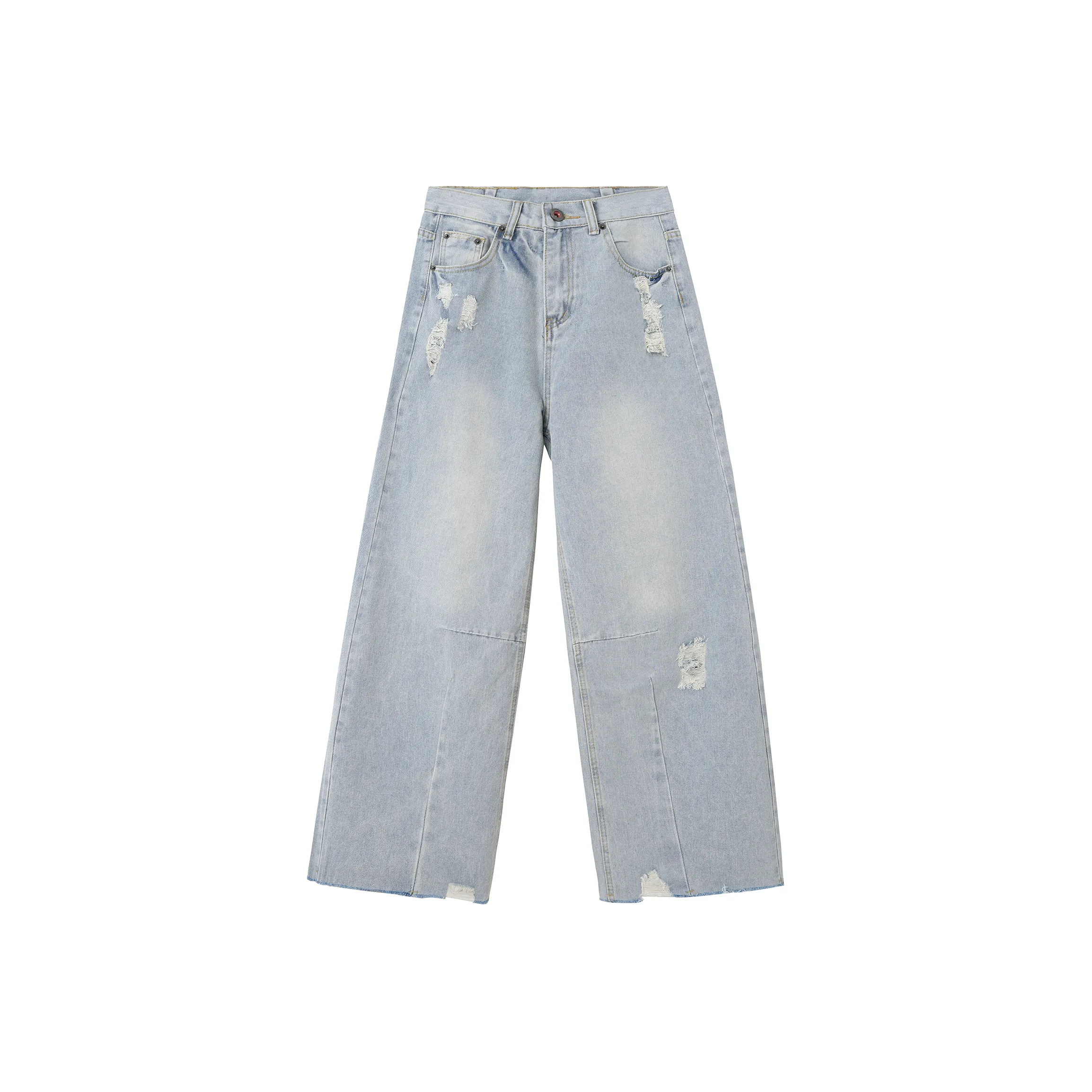 ASHER LEVINE Светло-синие унисекс джинсы