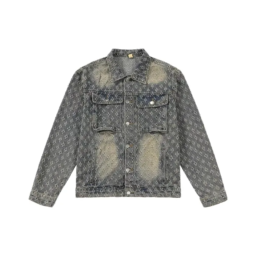 THINGYLAB Желтый Грязь Мужская Джинсовая Куртка