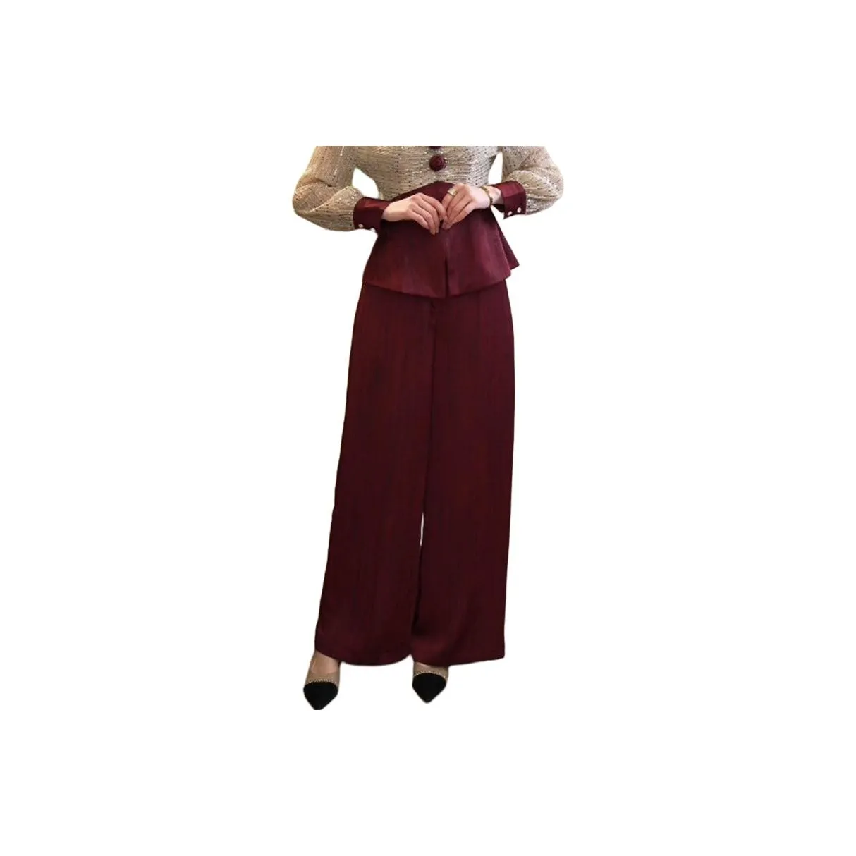 TANGXI Red Women's Casual Pants TANGXI Красный Женские Повседневные Брюки