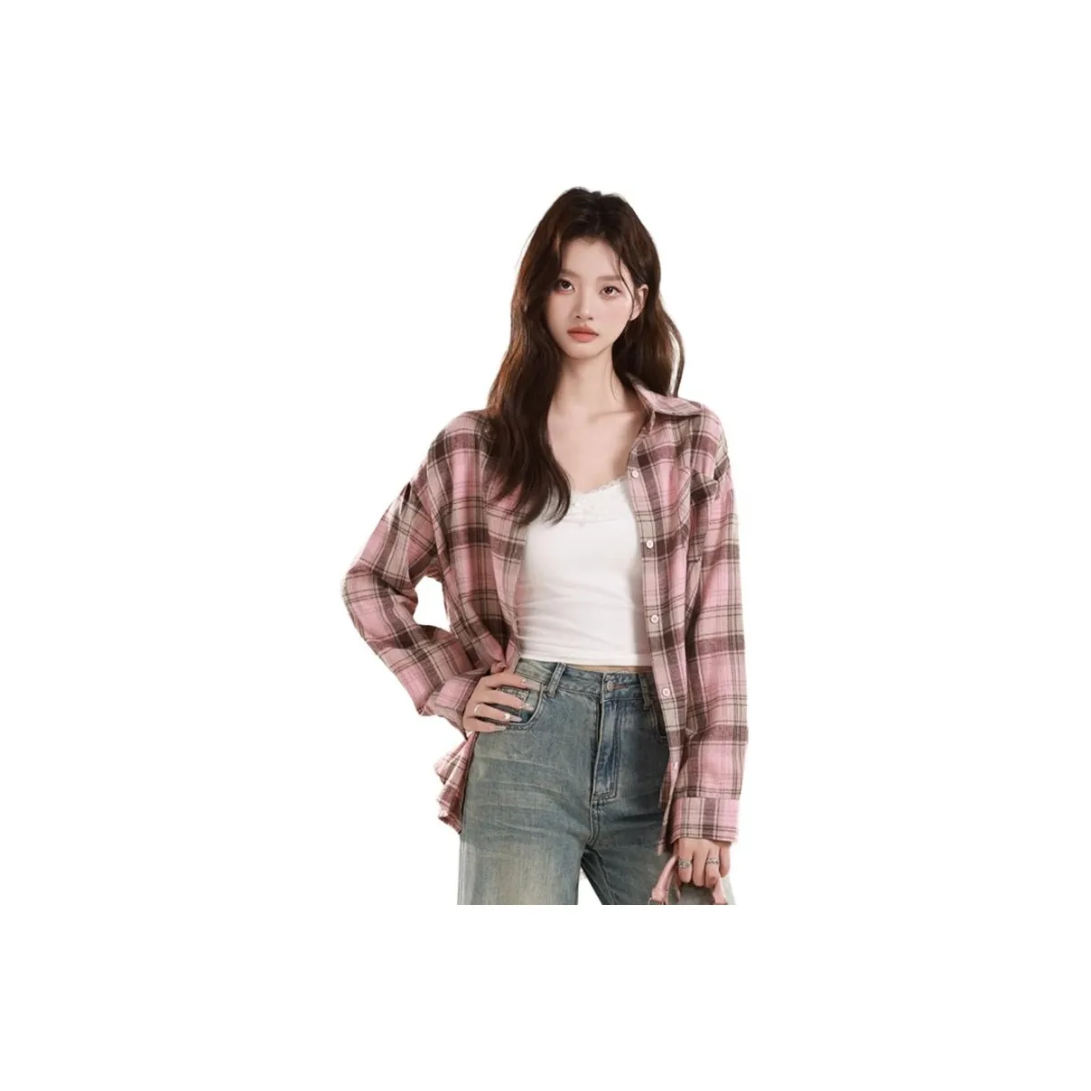 Медово-розовые женские рубашки