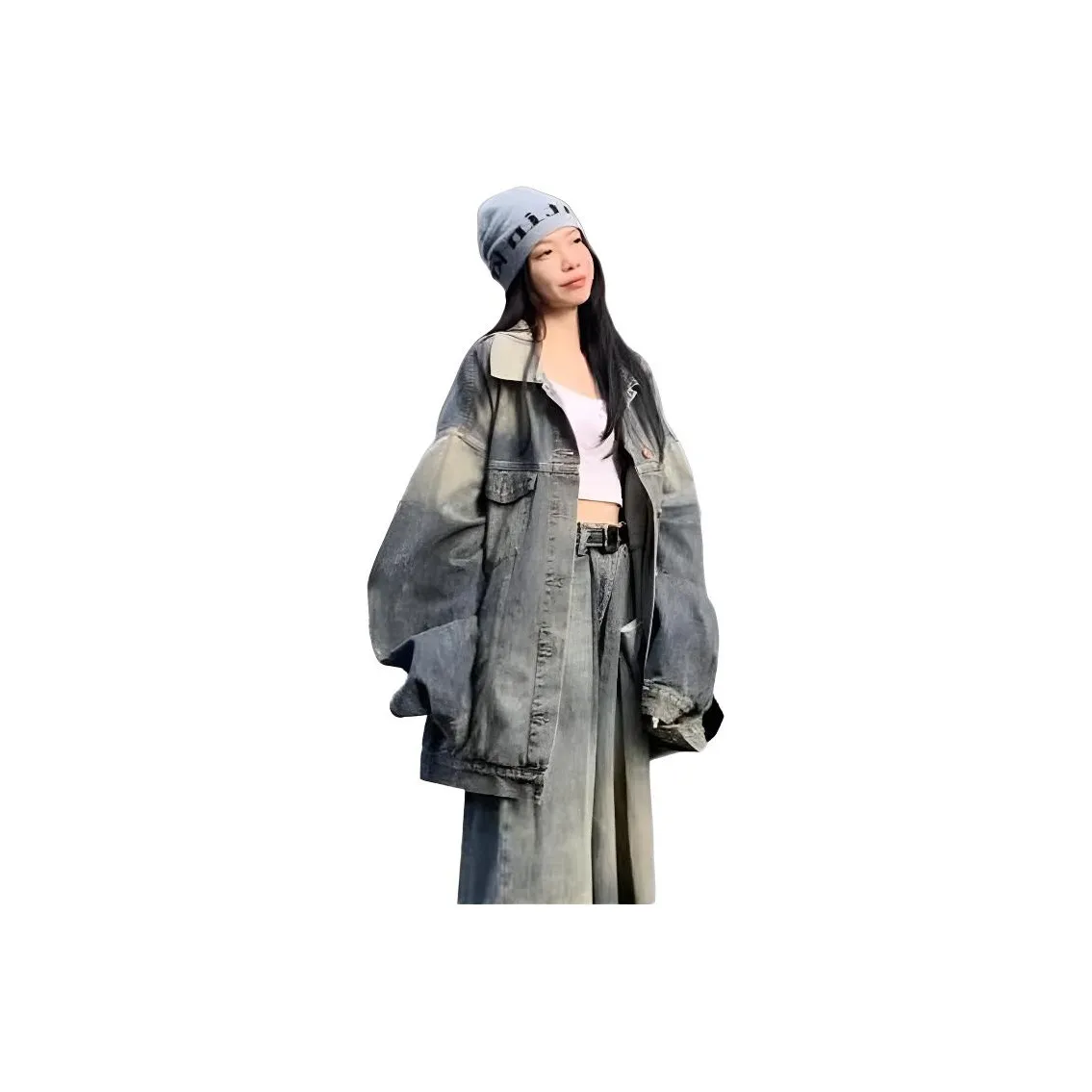 HAPG Винтажный синий Женский Куртка