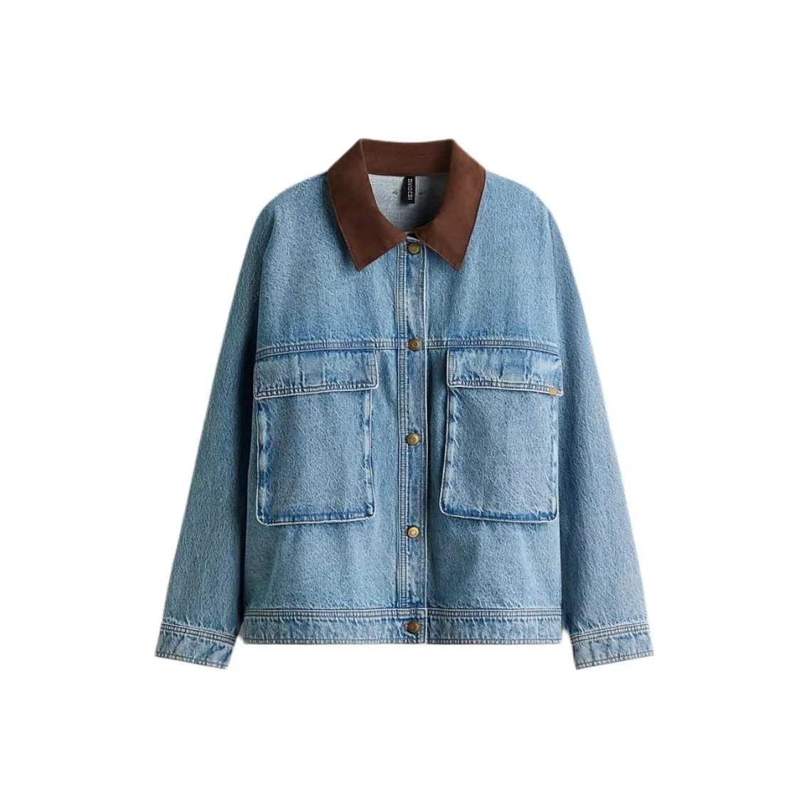 H M Джинсовый синий Женская Джинсовая Куртка