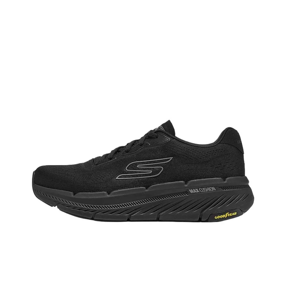 Skechers Max CUSHION Поддерживающие и Эластичные Низкие Кроссовки для Бега Мужские Черные