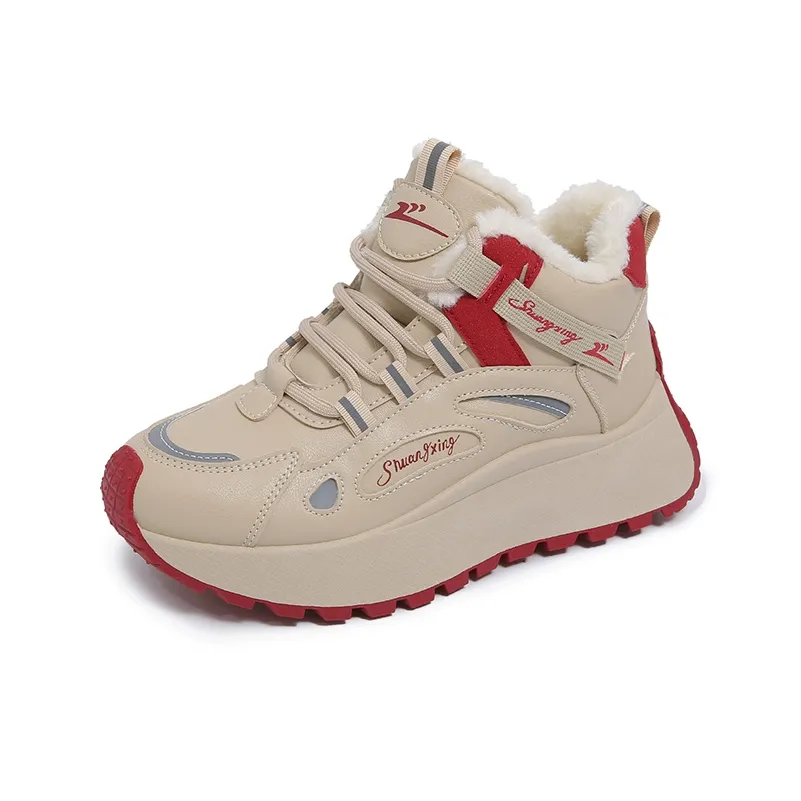 Binary Термическая Увеличение Высоты Высокий Топ Утепленная Обувь Женская