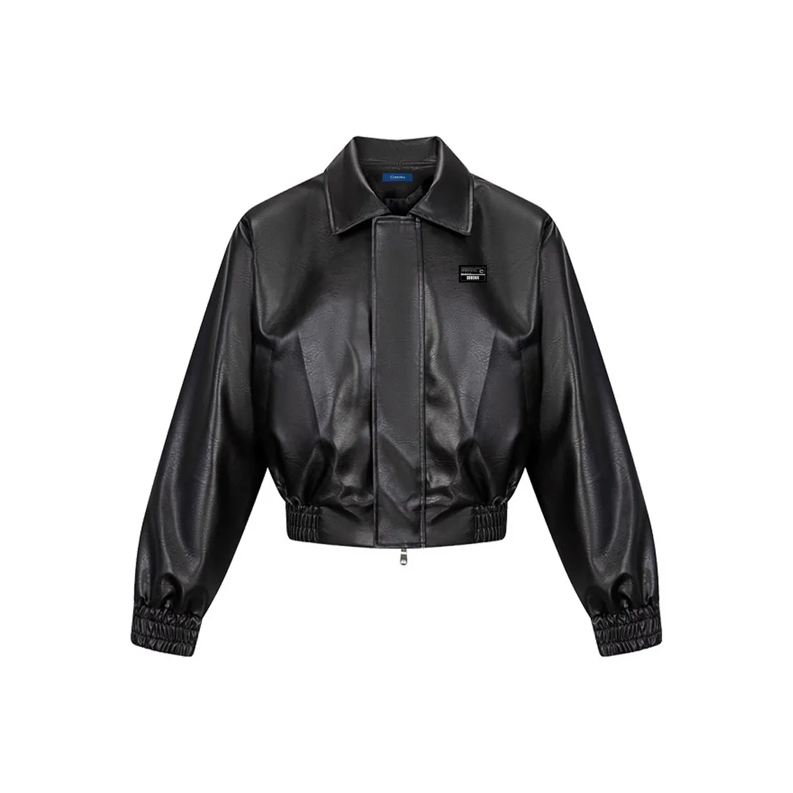 COMOWA Черный с съемным логотипом унисекс кожаные куртки