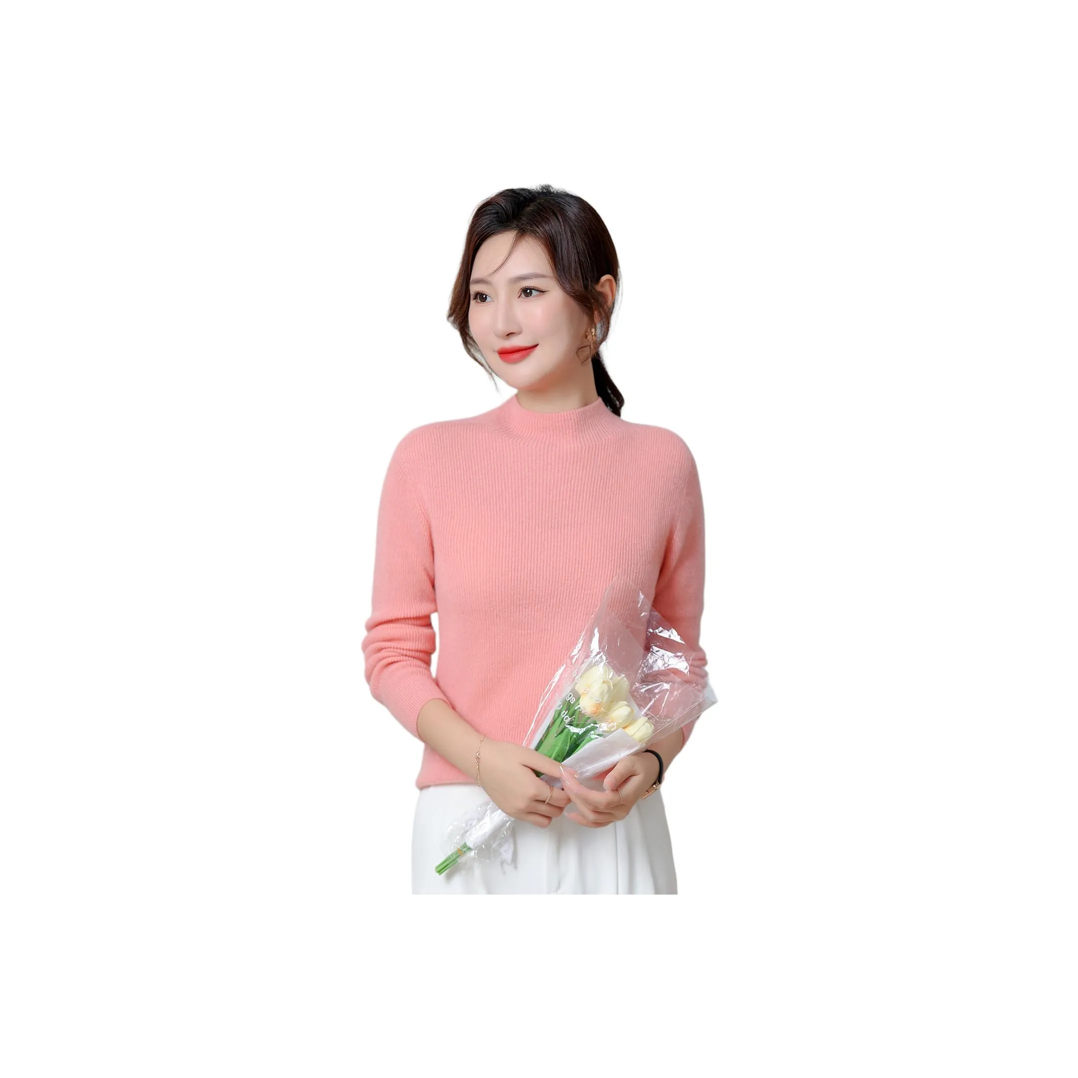 H YXIANG Кашемир Свитер Женские