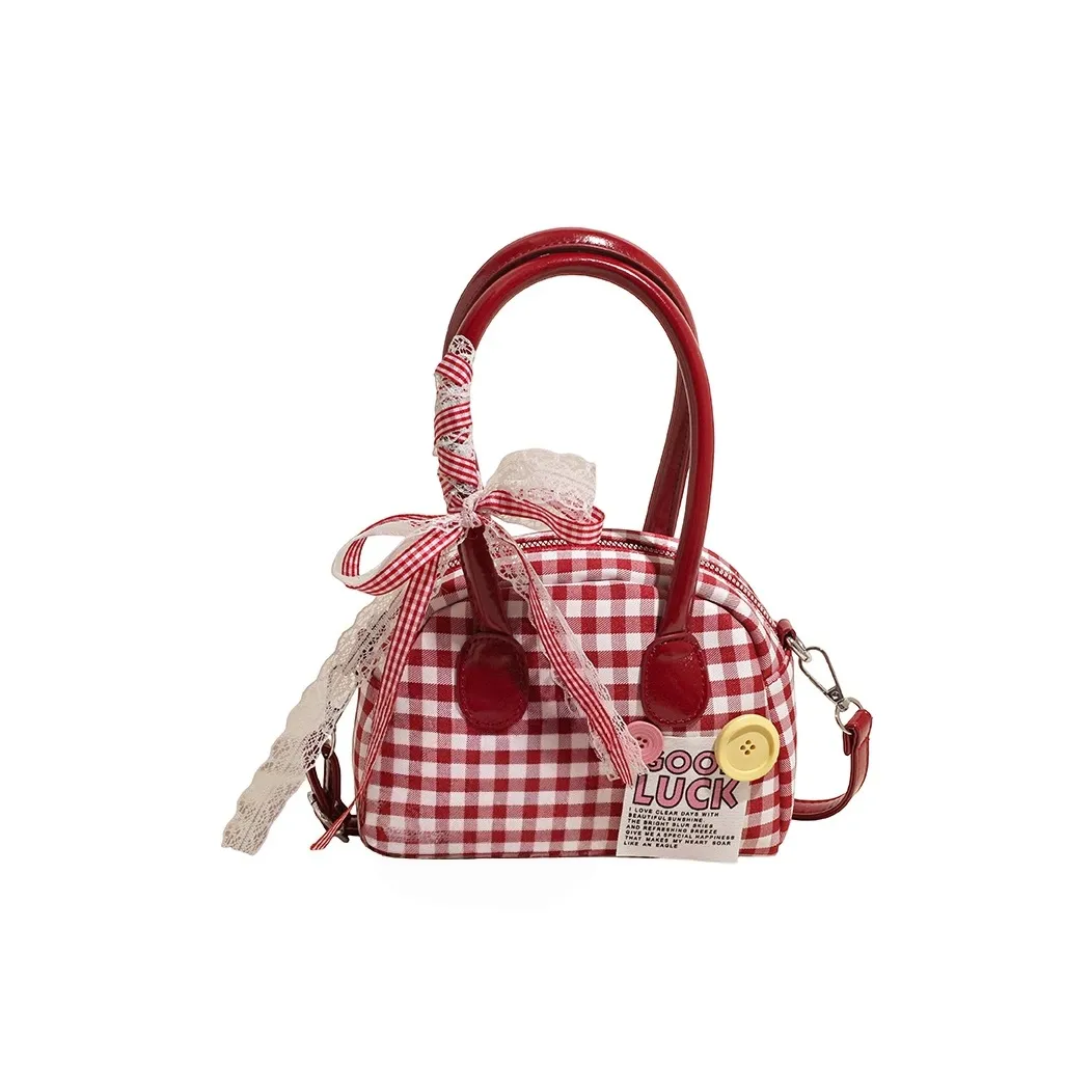 FCTOSSR ПУ (полиуретан) Сумка Стандартная Женская Красная Клетка Синяя Клетка Желтая Клетка