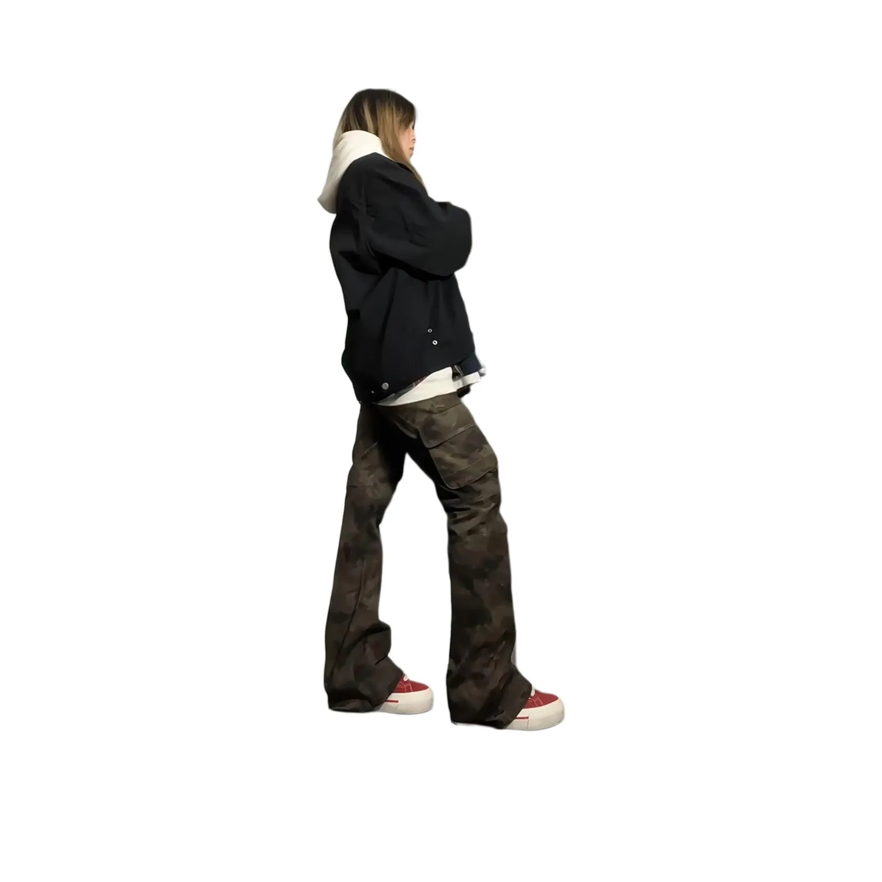 DAFK Камуфляж Предложение 1 Размер Пуховые куртки Женские Джинсы