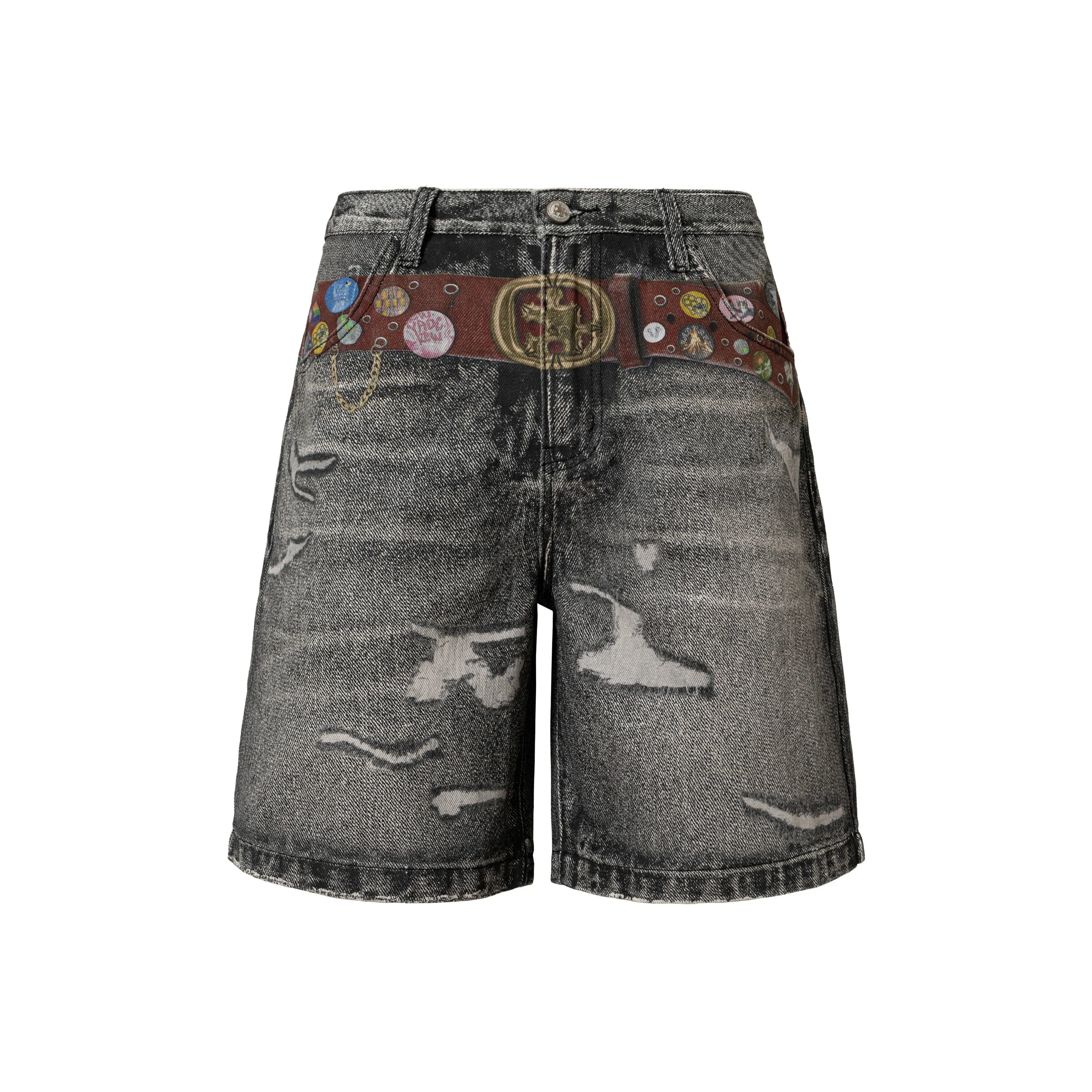 YADcrew Джинсовые шорты Унисекс Черный