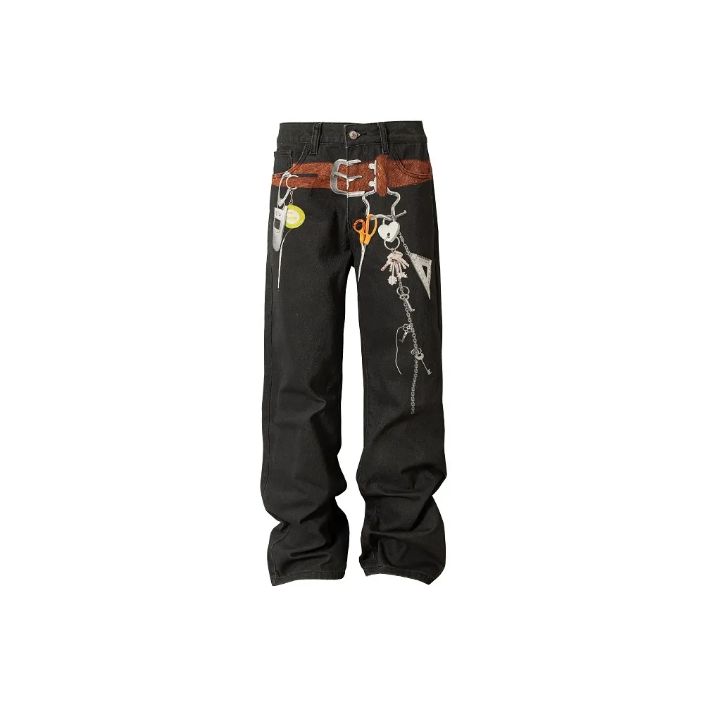 YADcrew Черные Унисекс Джинсы