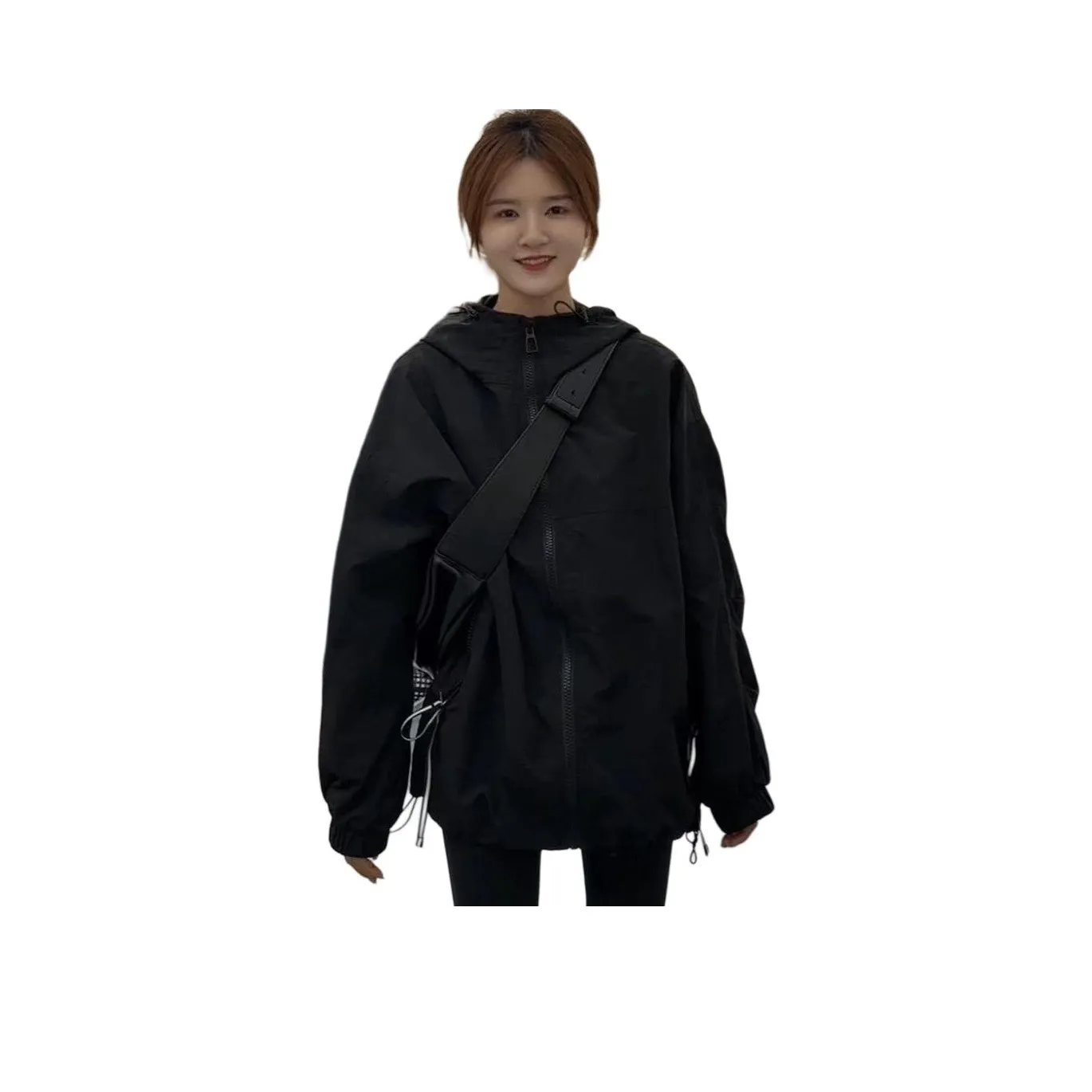 HAPG Черный [Высокое качество ветрозащитная ткань с подкладкой] женские куртки