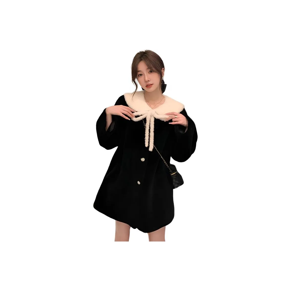 Dippanis Черное Женское Пальто