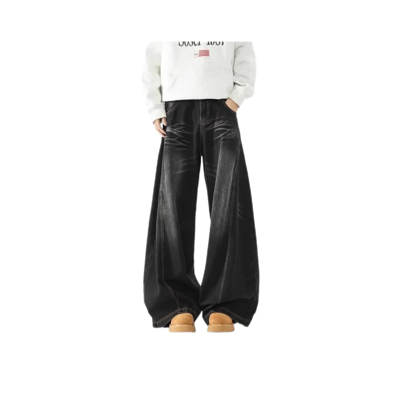 GOYN Мужские черные джинсы