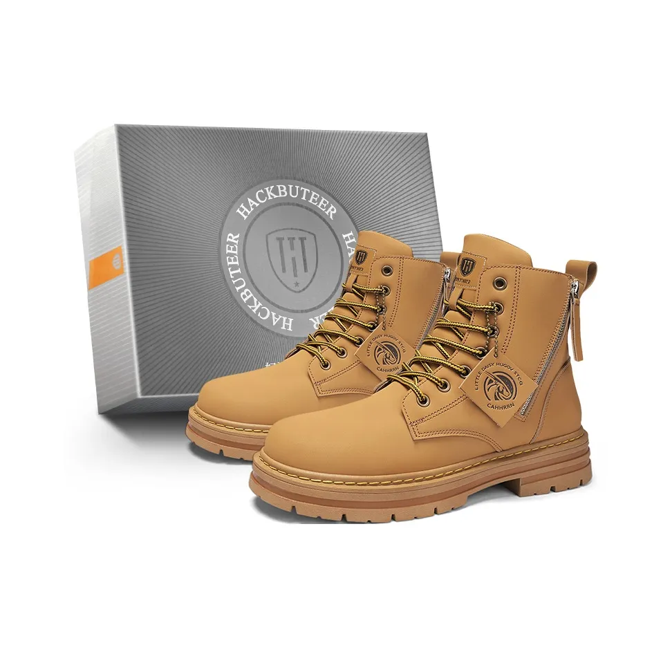 HACKBUTEER Ankle Длина (размер в длину) Мартин Boot Men's Box Включено