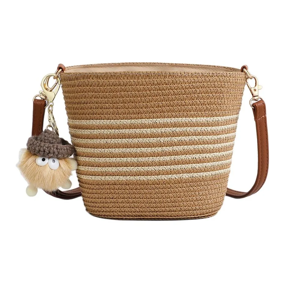 MILLIE'S Ткань Сумка через плечо Сумка на плечо Стандартная Женская Белая Полосы Черные Полосы