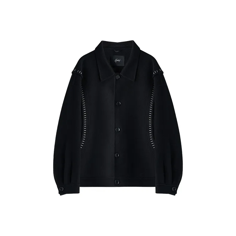 HERBEL Черное Мужское Пальто