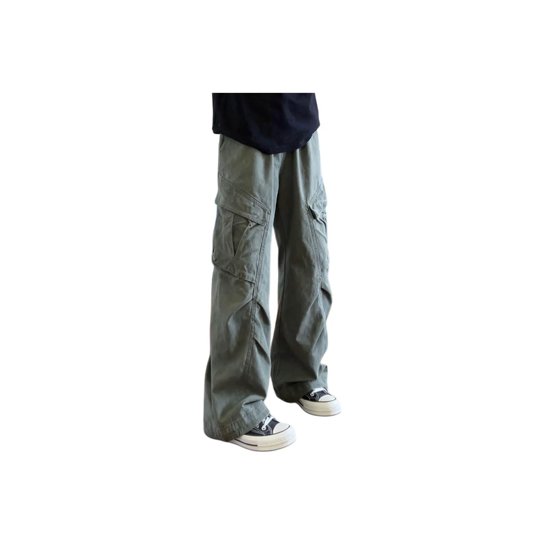 XUBAIHUO Армия Зеленый Унисекс Карго Брюки