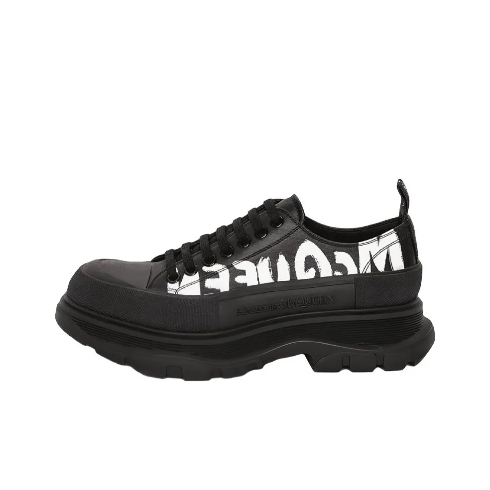 Alexander McQueen Tread Slick Casual Shoes Men Low Top Black
