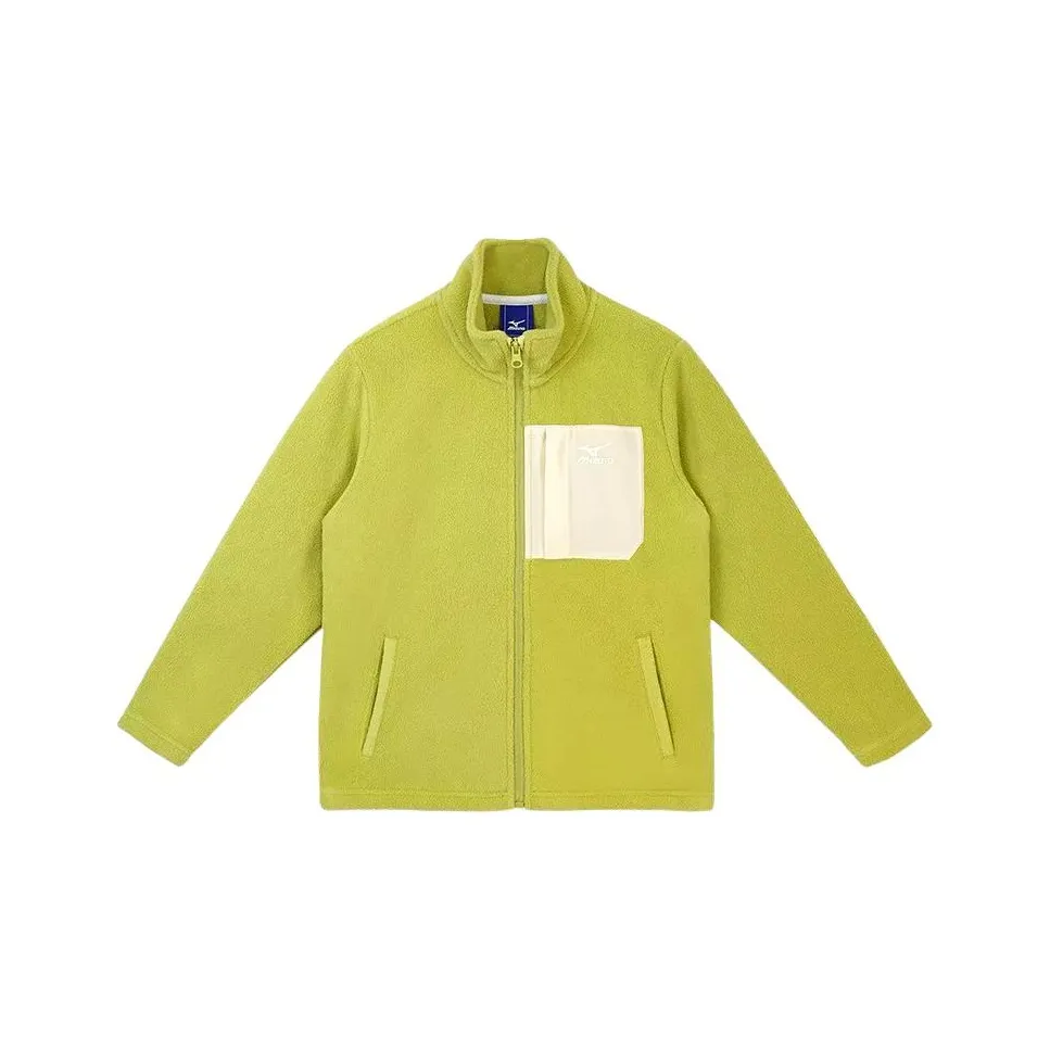 Mizuno Авокадо Зеленый Детские Флисовые Свитшоты