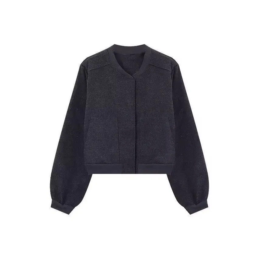 HAPG Серый Высокое качество Весна-осень Короткий пальто Женские куртки