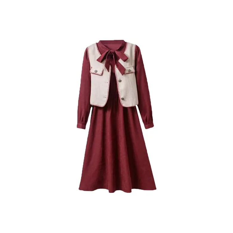 COVT Платье+Жилет Комплект Женские Юбка Комплекты