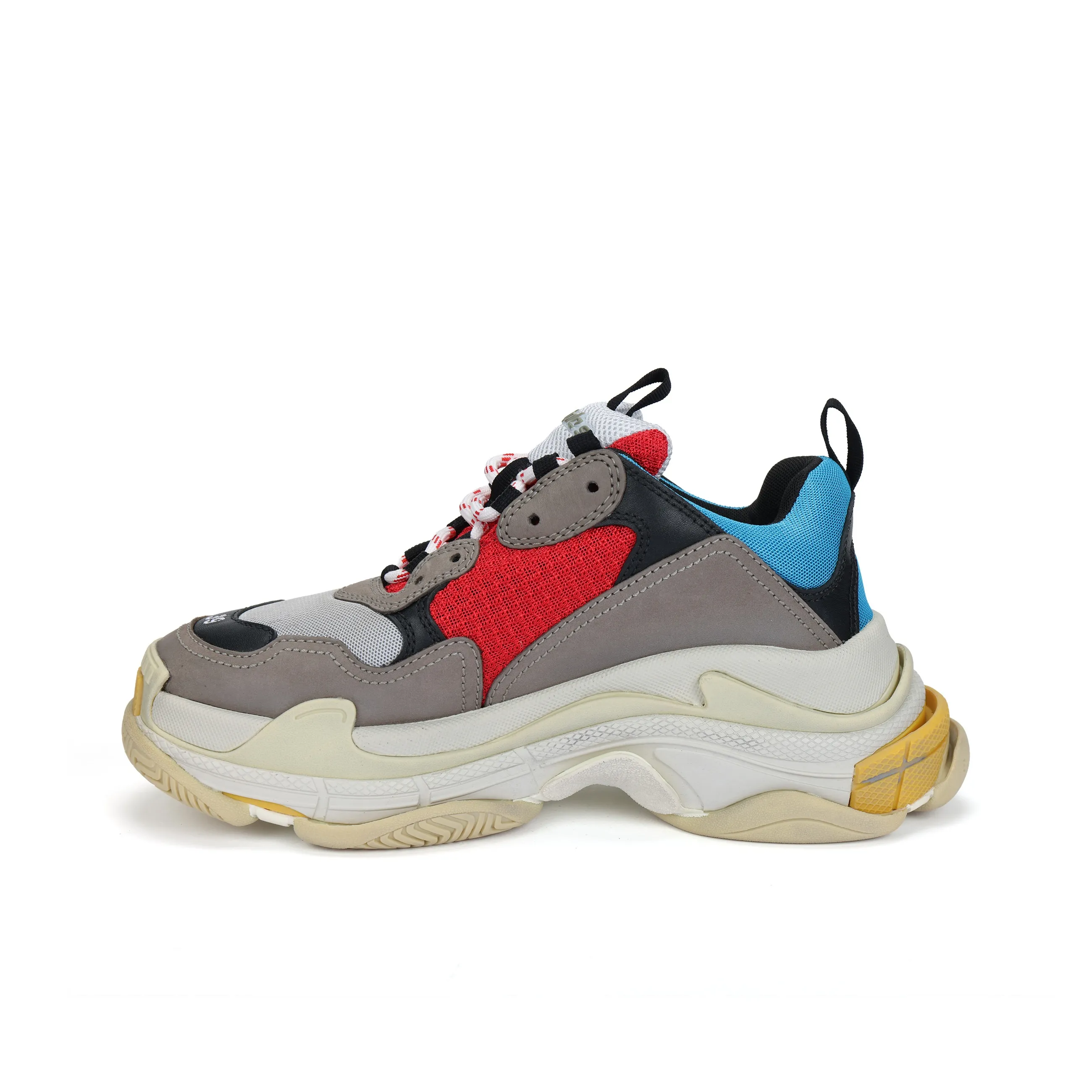 Balenciaga Triple S Chunky Sneakers Men Low Top Blue/Gray/Red/Black