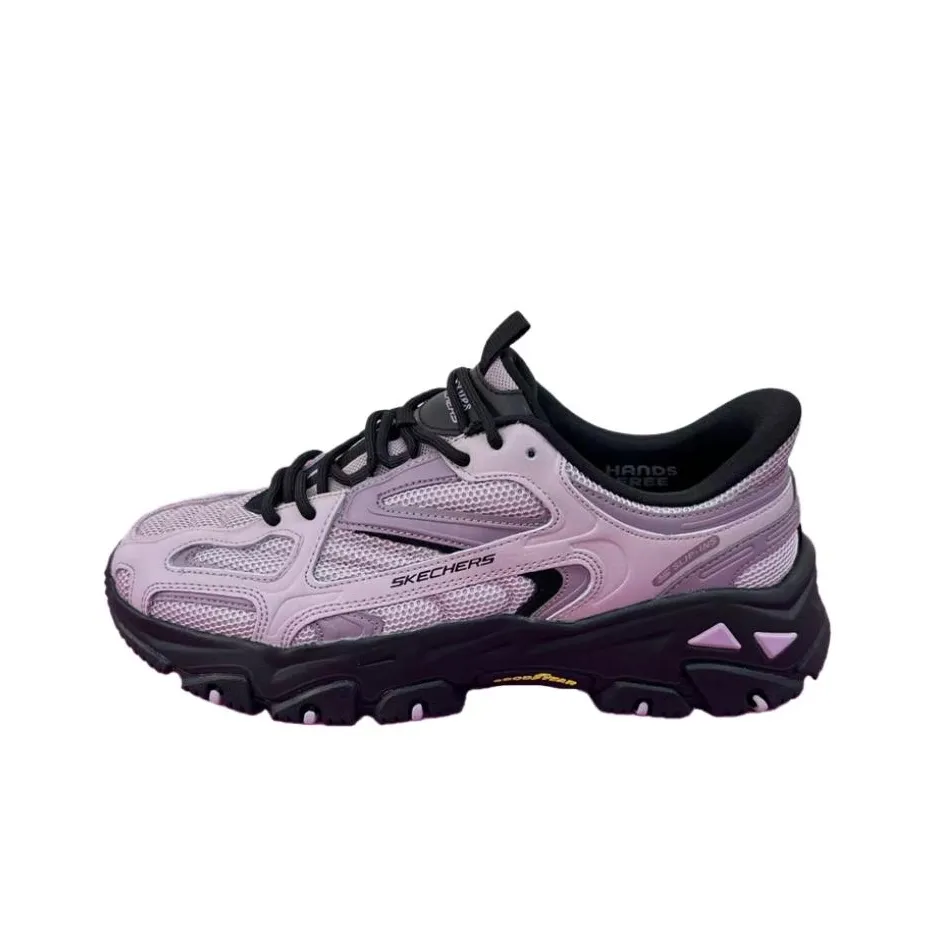 Skechers Slip ins Амортизация и Дышащий Низкий Топ Повседневная Обувь Женская Фиолетовая