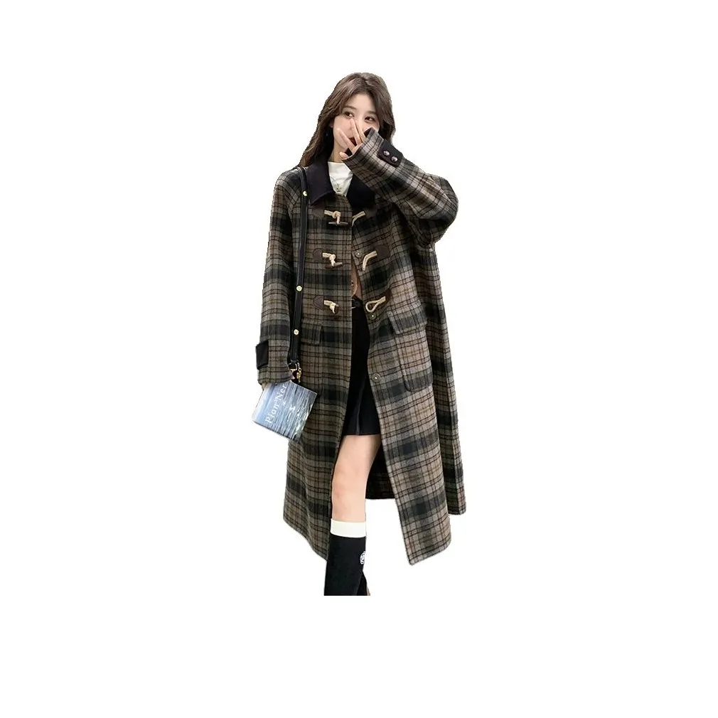 Dippanis Клетчатый Пальто Женское Пальто