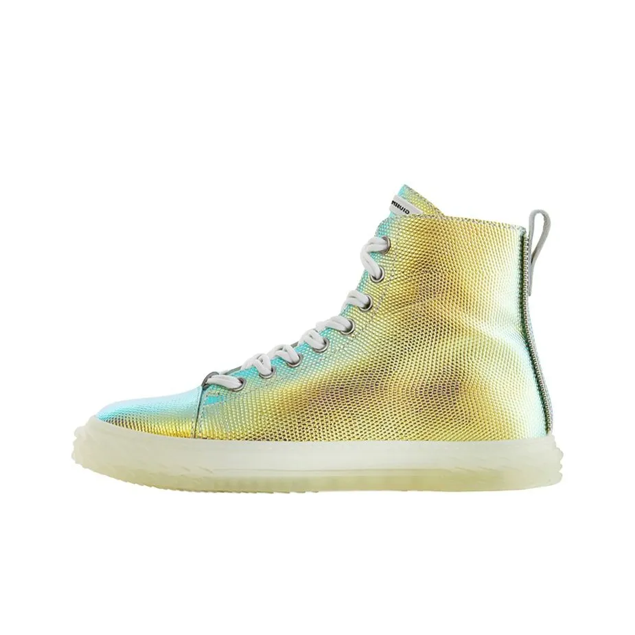 Giuseppe Zanotti GZ Blabber Высокие Кроссовки для скейтбординга Мужские Градиентные Металлические