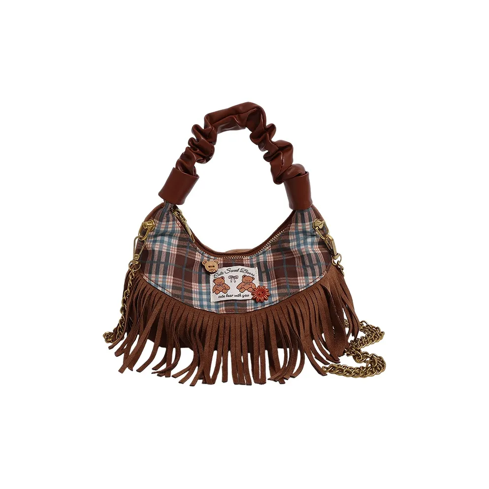 Juju Jimmy Ткань Сумка Стандартная Женская Кофейного Цвета