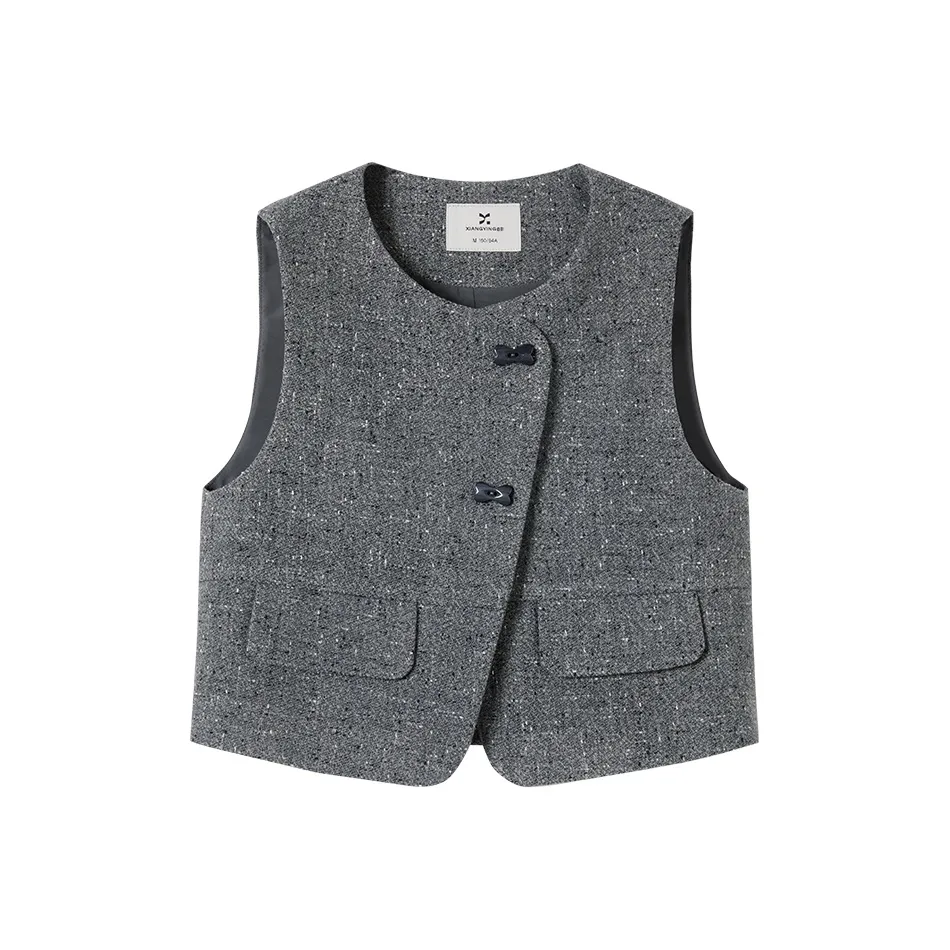 XIANGYING Жилет Средний Серый Женский