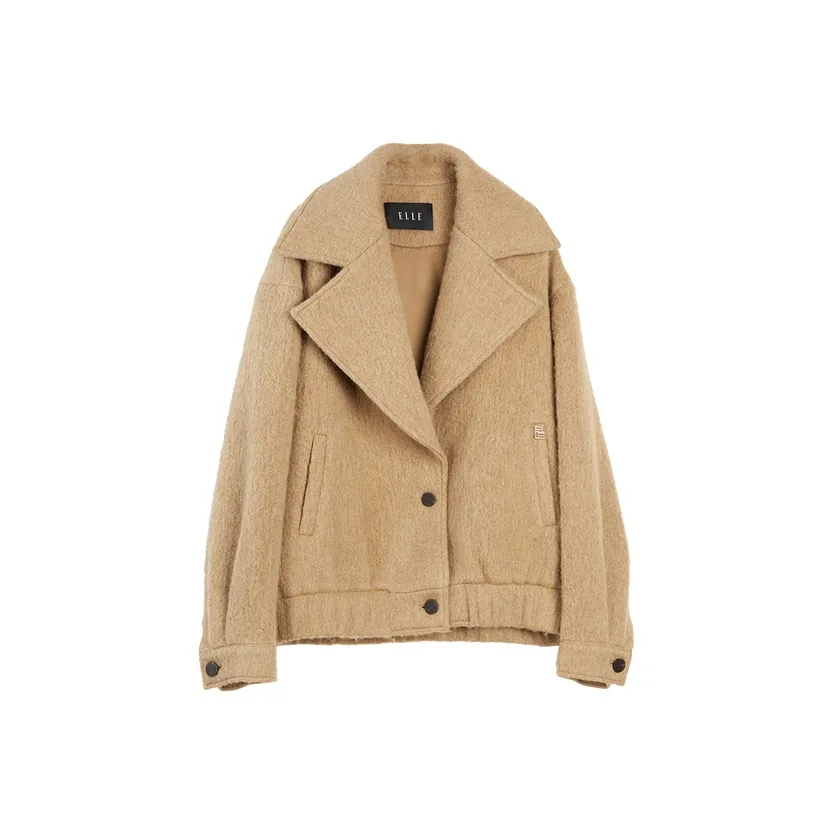 ELLE Темный хаки Женское пальто